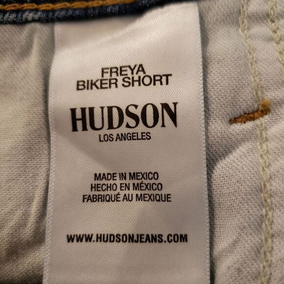 Hudson Freya Denim Biker Shorts Sz 24 - Picture 9 of 10